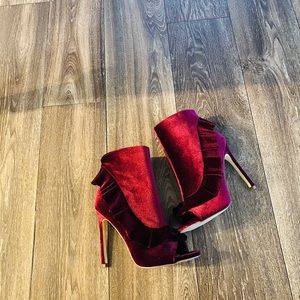 Burgundy colored heels